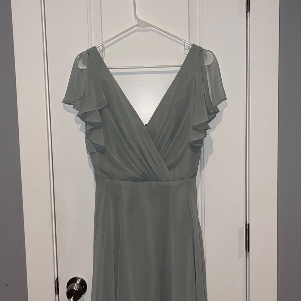 Teal long dress